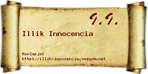 Illik Innocencia névjegykártya